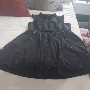 Torrid Black Midi Dress with Embellishments
